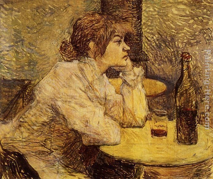 Hangover painting - Henri de Toulouse-Lautrec Hangover art painting